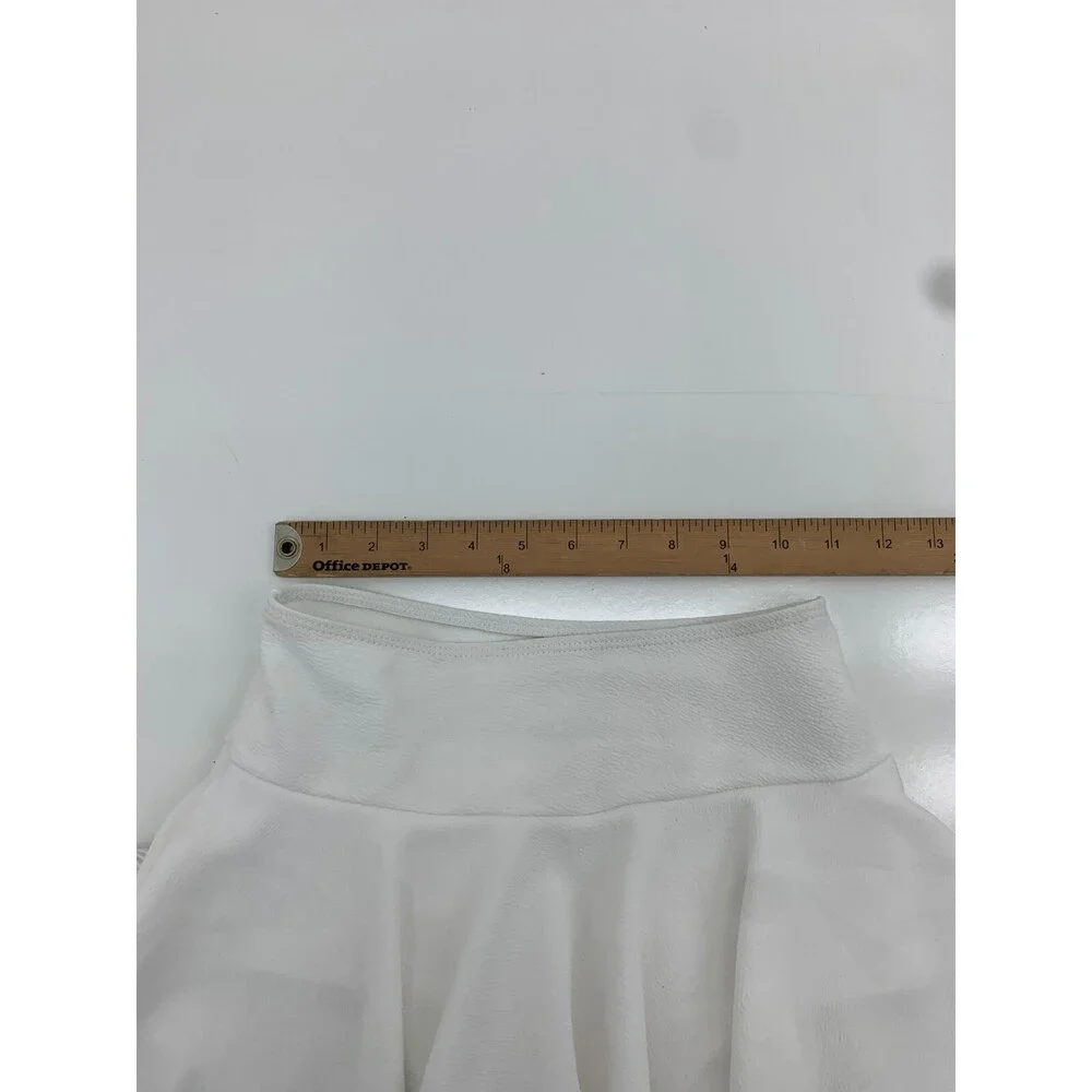 Girls White Ruffle Skirt Size Medium